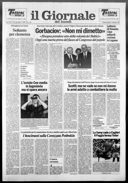 Il giornale del lunedi